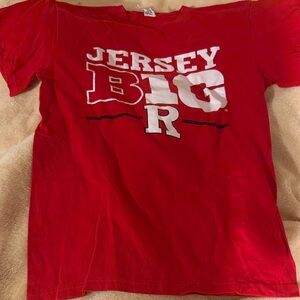 Red Jersey Big R Rutgers University of T-Shirt